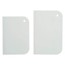 Set de espátulas para cobertura, plástico, blanco, 2 ud. DECORA