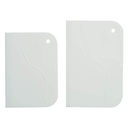 Set de espátulas para cobertura, plástico, blanco, 2 ud. DECORA