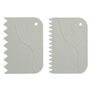 Set de espátulas dentadas de plástico 2 ud. DECORA