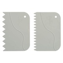 Set de espátulas dentadas de plástico 2 ud. DECORA