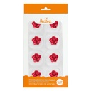 Rosas comestibles rojas 8ud DECORA