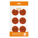 Decoración comestible pelotas baloncesto 6ud DECORA