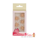 Copos de nieve dorado oscuro de azúcar 12ud FUNCAKES