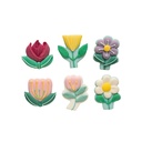 Flores de primavera de azúcar 6ud DECORA