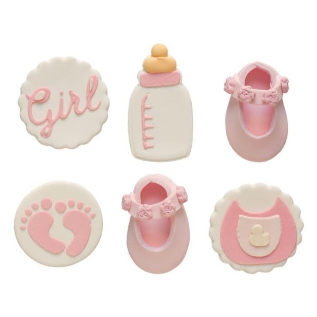 Decoración de azúcar it's a girl 6ud decora| babyshower NIñA