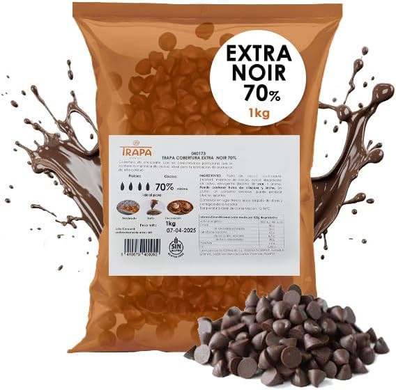 Cobertura extra negra 70% 1kg TRAPA