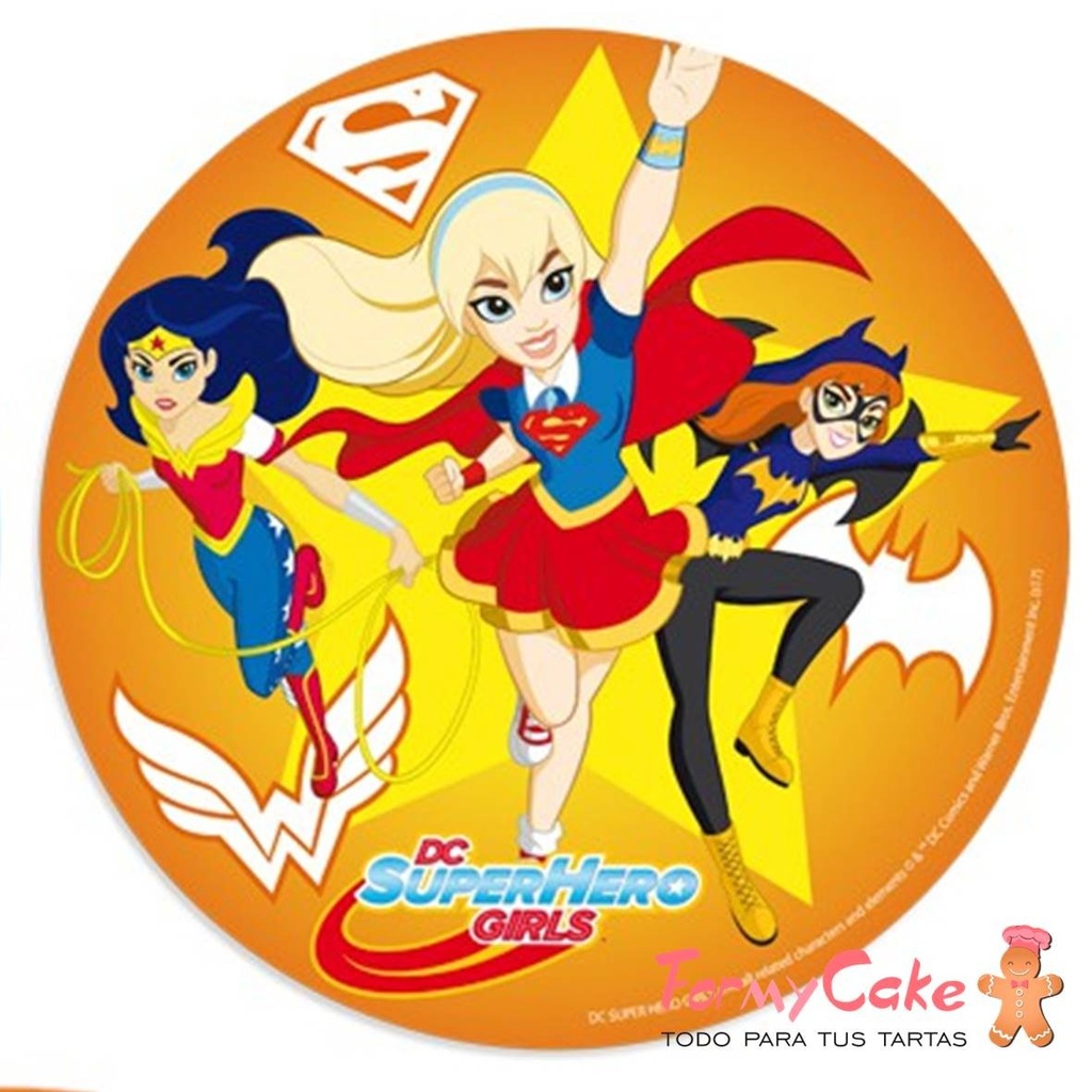 Impresión comestible superhero girls 20CM