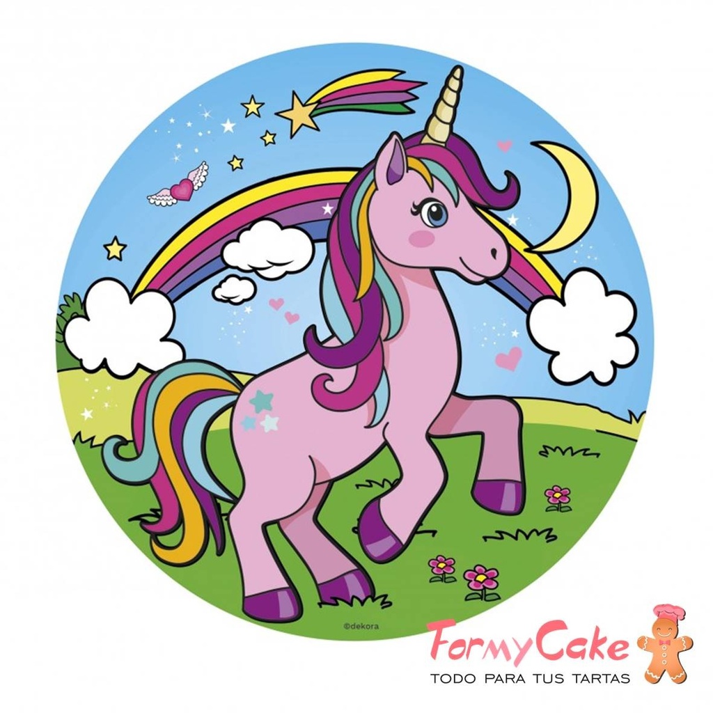 Impresión comestible unicornio 20CM