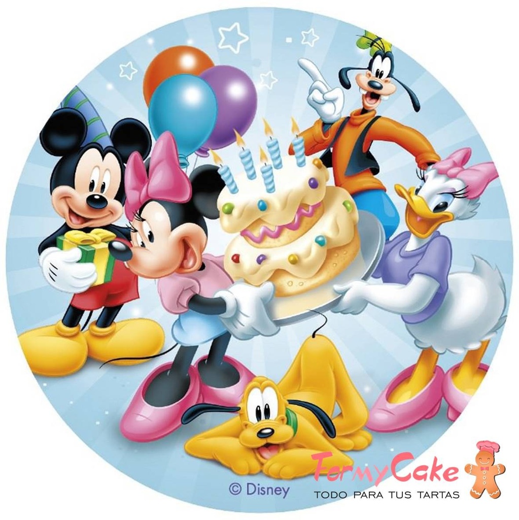 Oblea para decorar tartas. Mickey y sus amigos 20CM