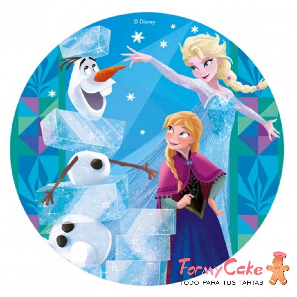 Oblea para decorar tartas de Frozen. 20CM