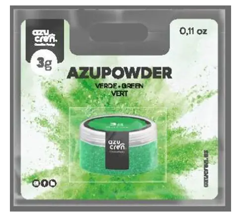 [AZ00036] Colorante en polvo concentrado verde 3gr. Azupowder