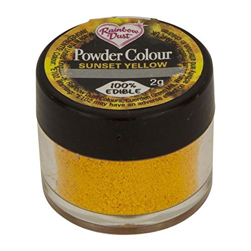[RD0998] Colorante en Polvo Sunset Yellow 2gr Rainbow Dust