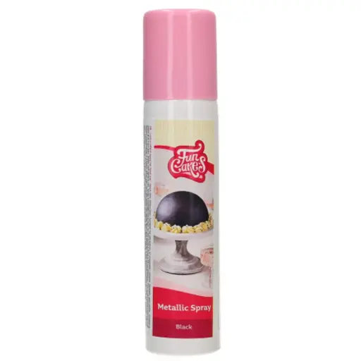 [F41440] Colorante en spray negro metalizado 100ml. Funcakes