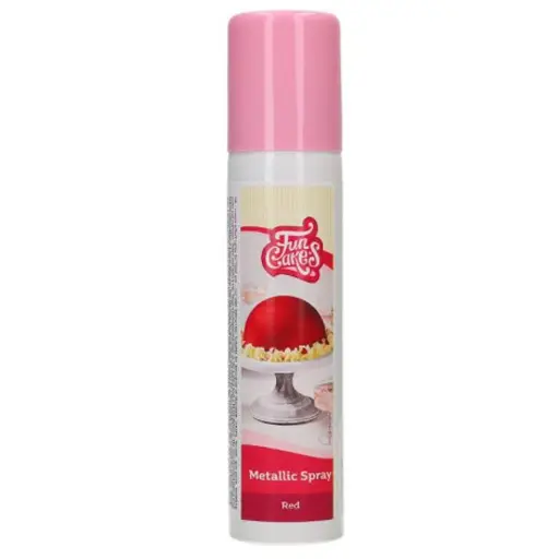 [F41430] Colorante en spray rojo metalizado 100ml. Funcakes