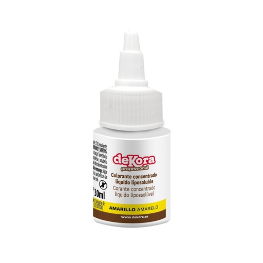 [412072] Colorante Líquido Amarillo Liposoluble 30ml Dekora