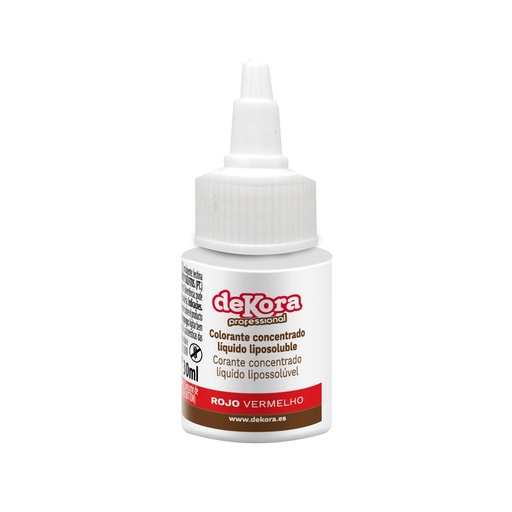 [412071] Colorante Líquido Rojo Liposoluble 30ml Dekora