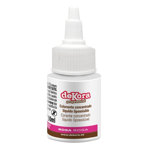 [412070] Colorante líquido rosa liposoluble 30ml. Dekora