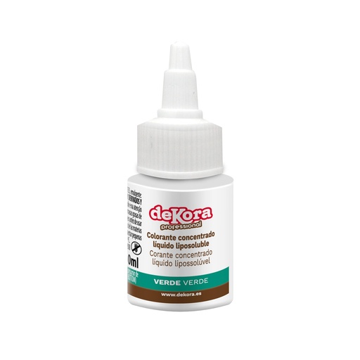 [412068] Colorante Líquido Verde Liposoluble 30ml Dekora