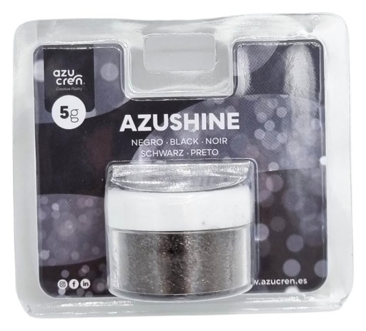 [AZ01542] Purpurina comestible en polvo negra 5gr. Azushine
