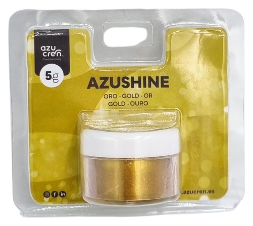 [AZ01539] Purpurina comestible en polvo color oro 5gr. Azushine