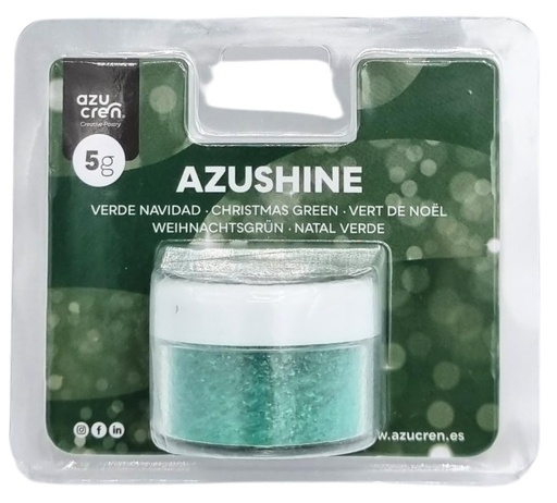 [AZ01546] Purpurina comestible en polvo verde 5gr. Azushine