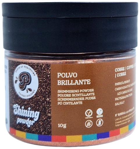 [P010044] Polvo de brillo color cobre 10gr. PastryColours