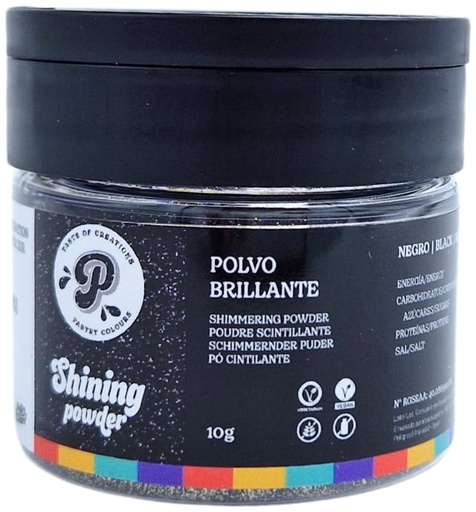 [P010038] Polvo de brillo negro 10gr. PastryColours