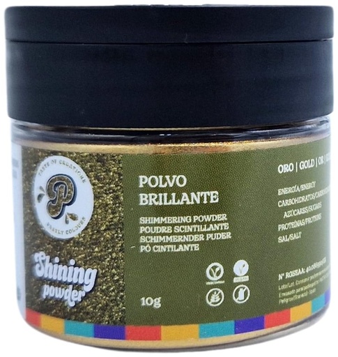 [P010039] Polvo de brillo color oro 10gr. PastryColours