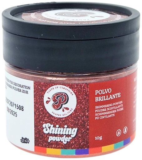 [P010041] Polvo de brillo rojo 10gr. PastryColours