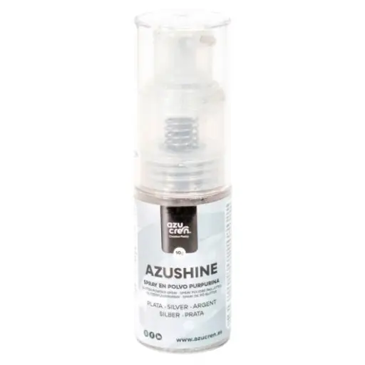 [AZ01569] Spray de purpurina comestible en polvo color plata 10gr. Azushine