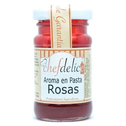 [F-CH2525] Aroma en pasta de rosas 50gr Chefdelice