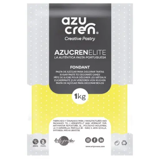 [AE00025] Fondant color amarillo oscuro 1kg. Azucren