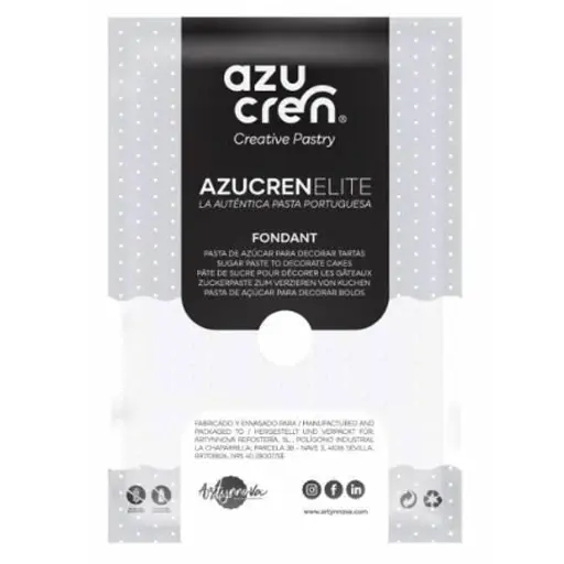 [ae00106] Fondant color blanco 100gr (con gluten). Azucren Elite
