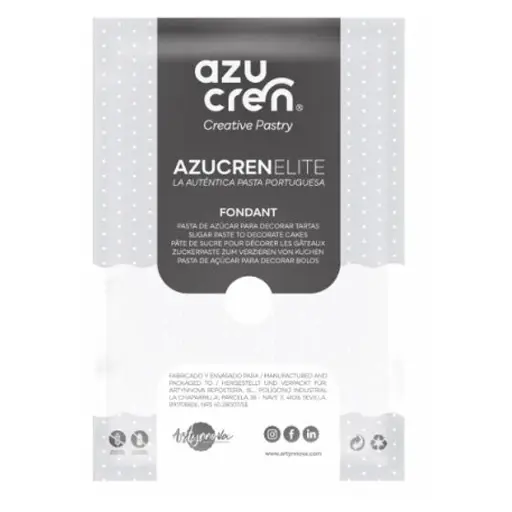 [ae00104] Fondant color blanco 250gr (con gluten). Azucren Elite