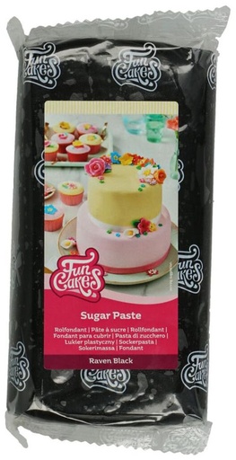 [F20530] Fondant color negro cuervo 1kg. Funcakes