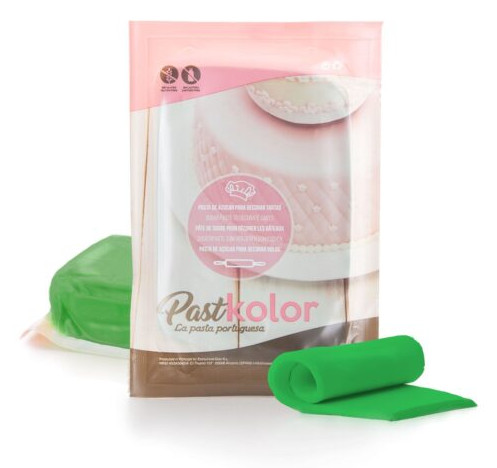 [pk0022] Fondant color verde 1kg. Pastkolor