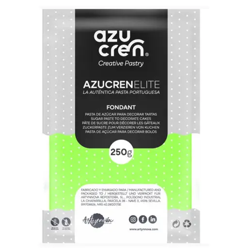 [ae00050] Fondant color verde lechuga de 250gr. Azucren Elite