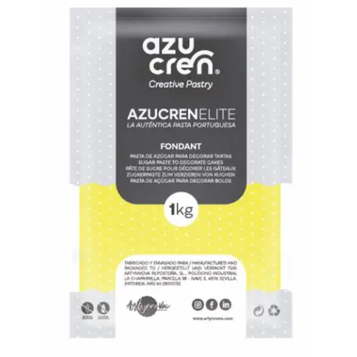 [ae00024] Fondant color amarillo 1kg. Azucren Elite