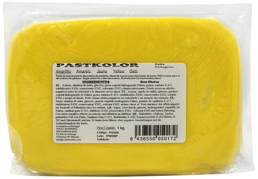 [pk0006] Fondant Amarillo 1kg Pastkolor
