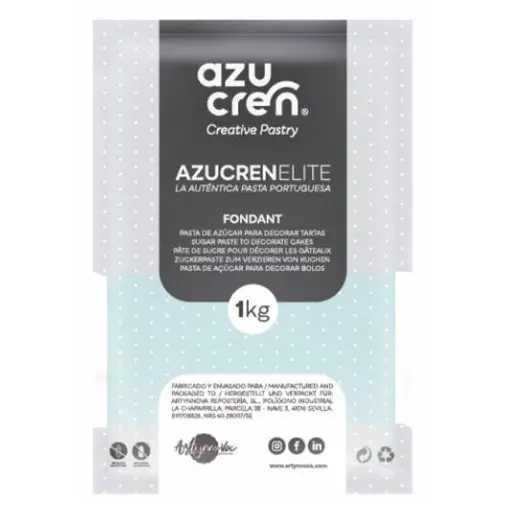 [ae00010] Fondant color azul bebé 1kg. Azucren Elite