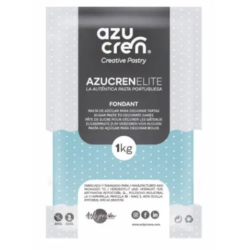 [ae00011] Fondant color azul cielo 1kg. Azucren Elite