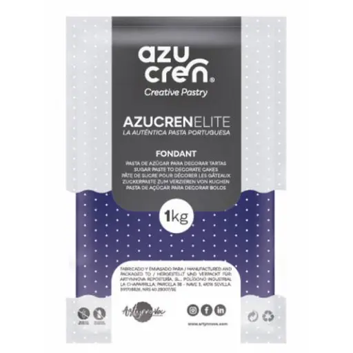 [ae00014] Fondant color azul oscuro 1kg. Azucren Elite