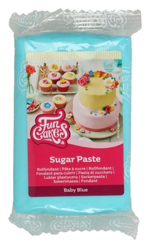 [F20210] Fondant color azul bebé 250gr. Funcakes