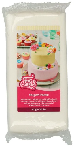 [F20500] Fondant color blanco brillante 1Kg. Funcakes