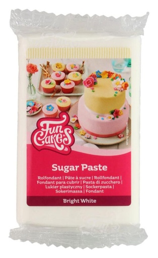 [F20100] Fondant color blanco brillante 250gr. Funcakes