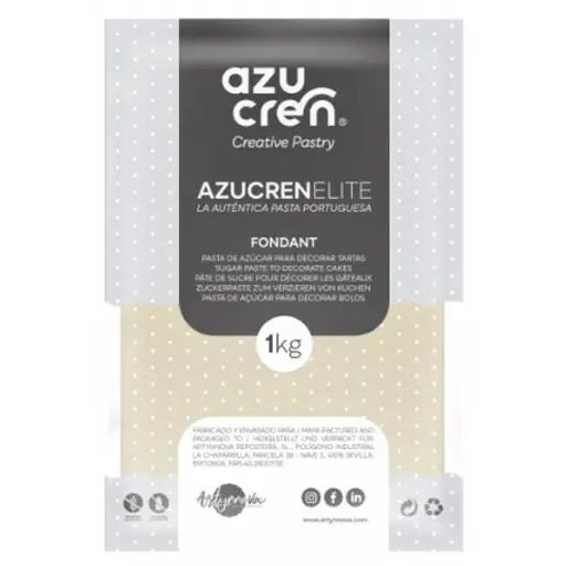 [ae00002] Fondant color blanco perlado 1kg. Azucren Elite