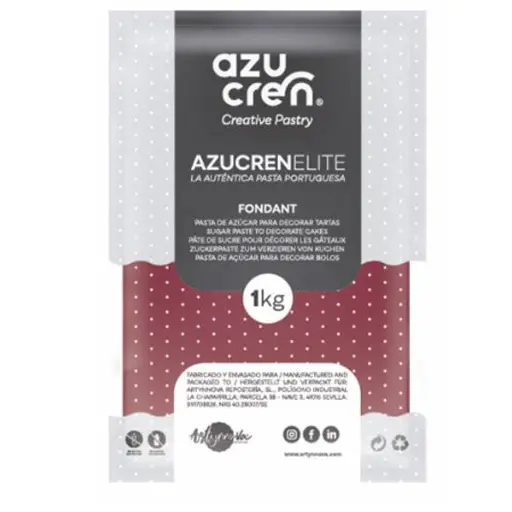 [ae00004] Fondant color burdeos 1kg. Azucren Elite