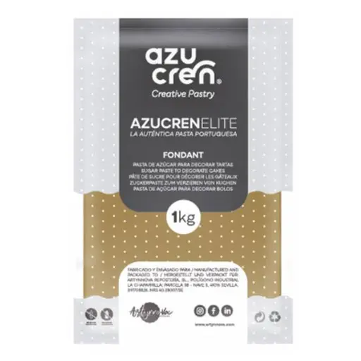 [ae00021] Fondant color café 1kg. Azucren Elite