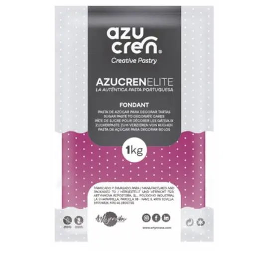 [ae00009] Fondant color fucsia 1kg. Azucren Elite