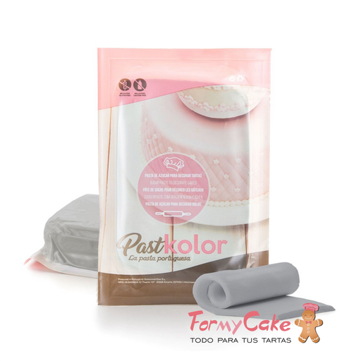 [pk0002] Fondant color gris 1kg. Pastkolor